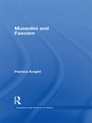 cover image of Mussolini and Fascism